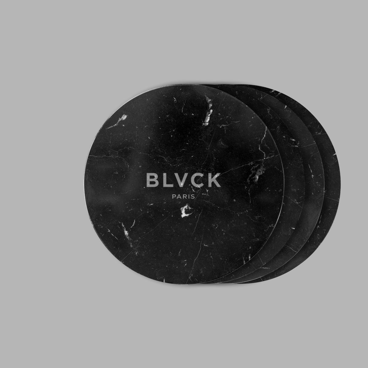 BLVCK Black Marble Coasters