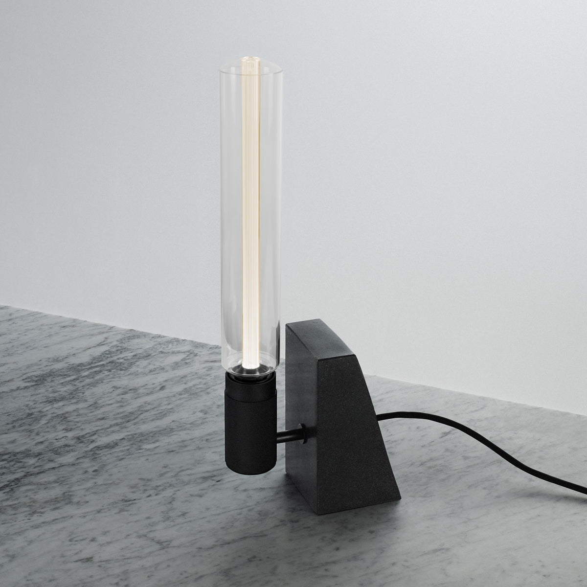 B+P Stone Table Light | Black Marble