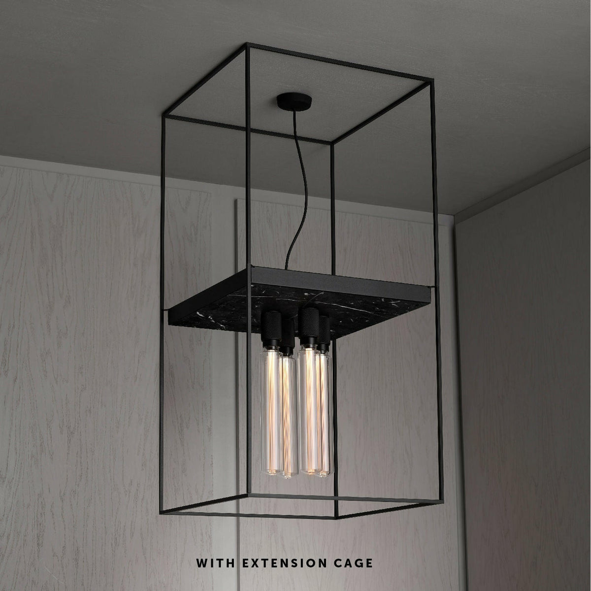 B+P Caged Ceiling Light 4.0 | Black Marble