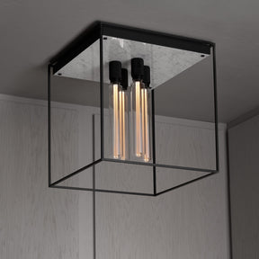 B+P Caged Ceiling Light 4.0 | White Marble